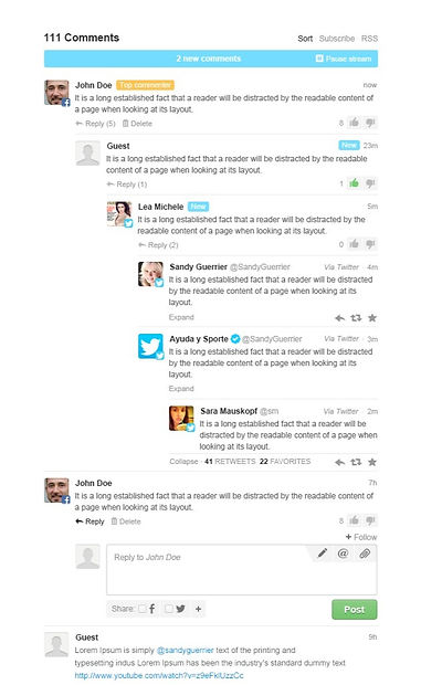Comments engagement plugin